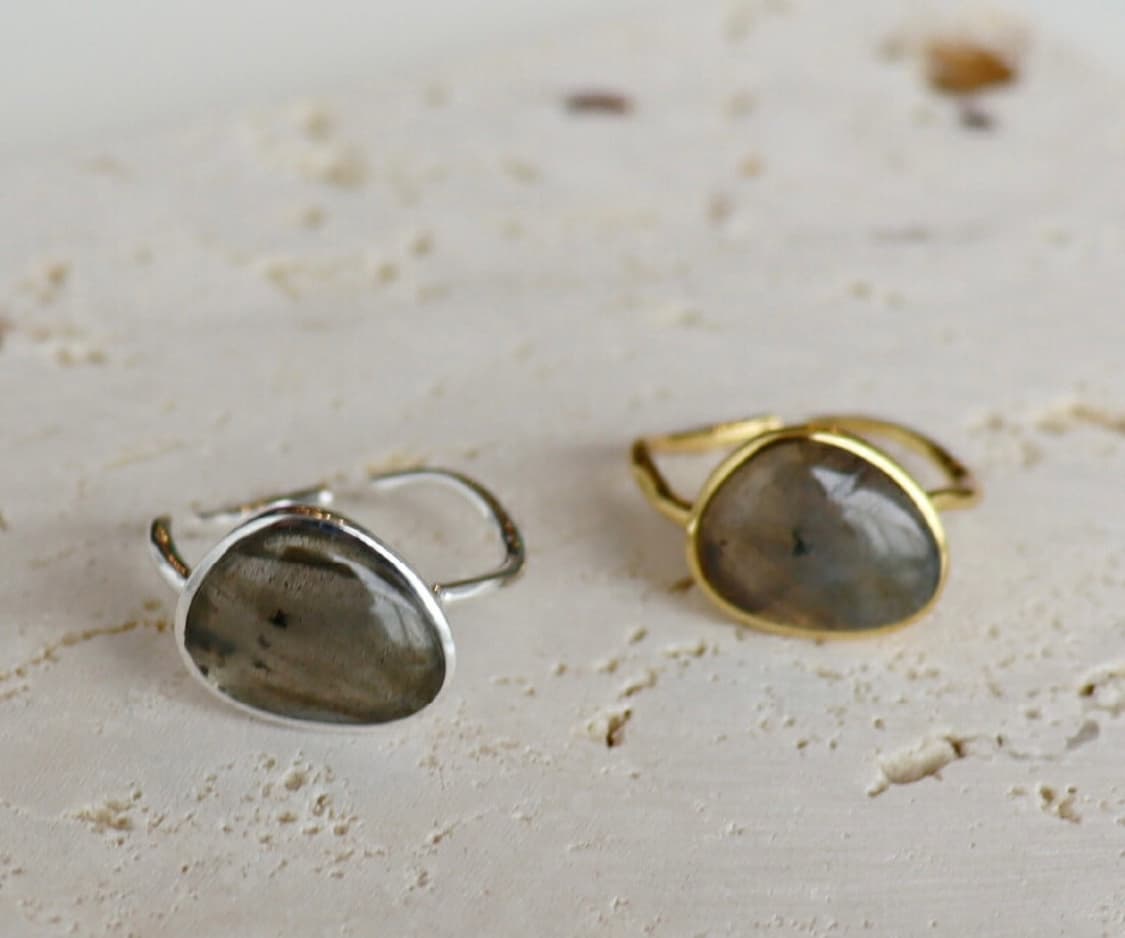 실버925 천연석 반지/ 문스톤레브라토라이트 상품이미지1