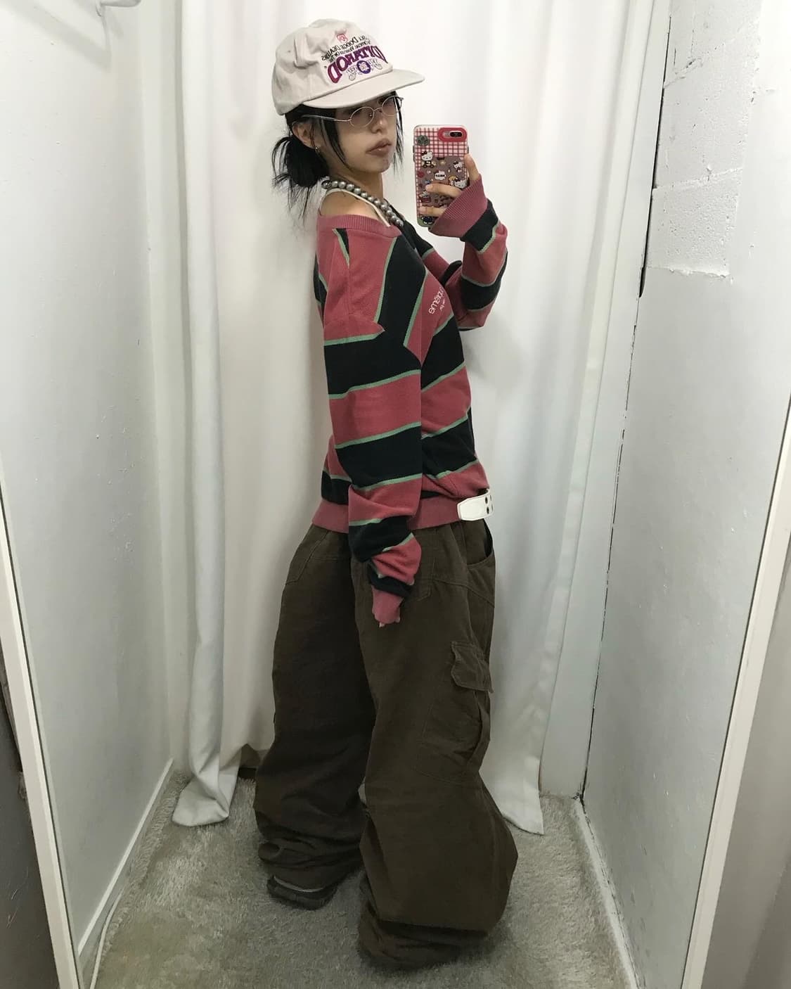 Supreme Stripe Twill Crewneck 상품이미지4