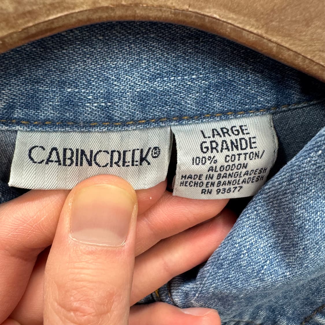 90s USA VINTAGE 데님 초어 코트 전면 4포켓 디테일 연청 상품이미지5