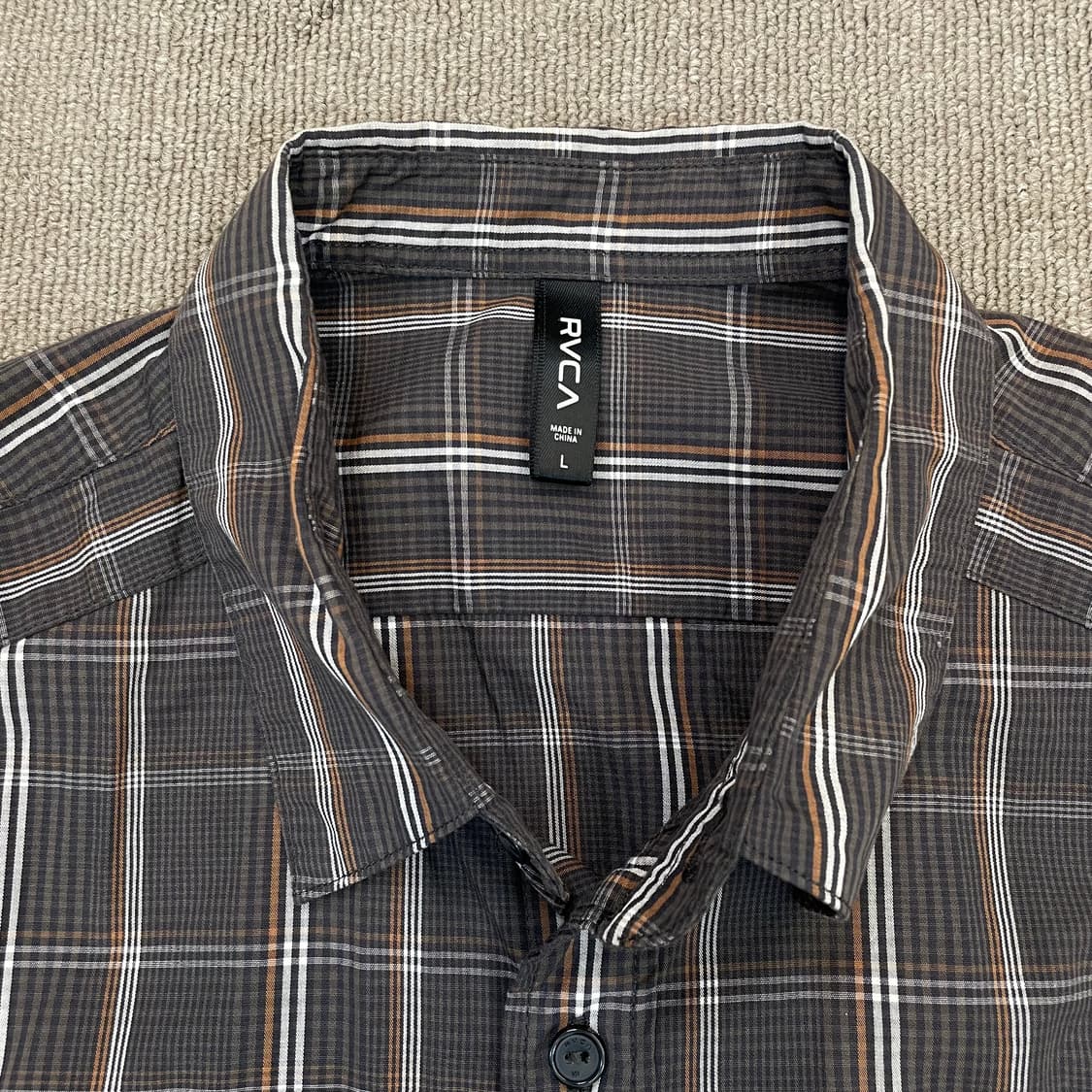 새상품 RVCA 루카 체크 하프 셔츠  상품이미지2