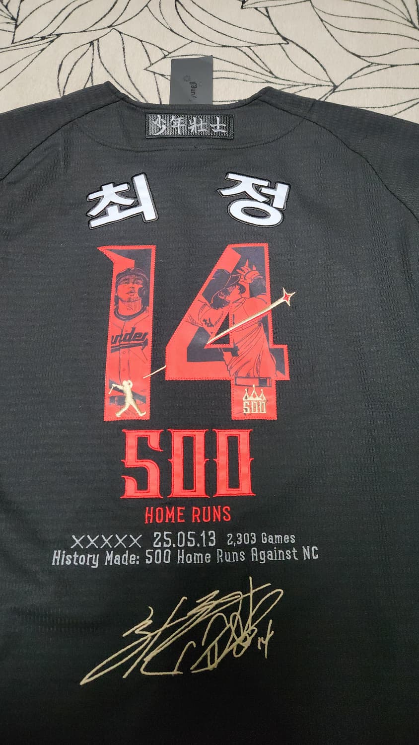 (새상품) 최정 500홈런 기념 유니폼 (120) 상품이미지2