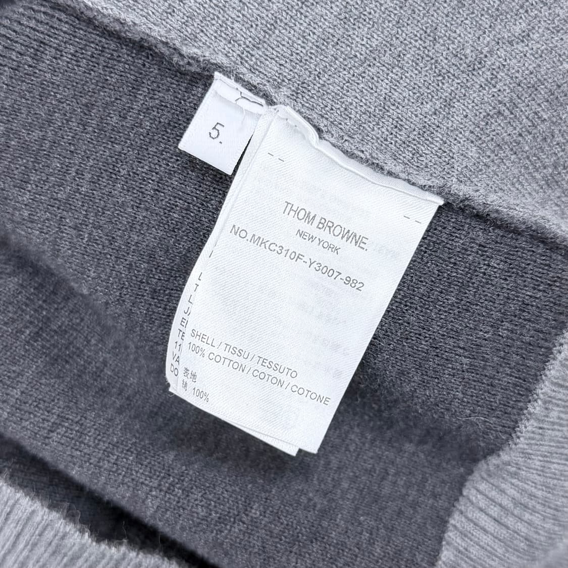 [S+급/5] 톰브라운 암밴드 밀라노스티치 펀믹스 가디건 토날 그레이 상품이미지7