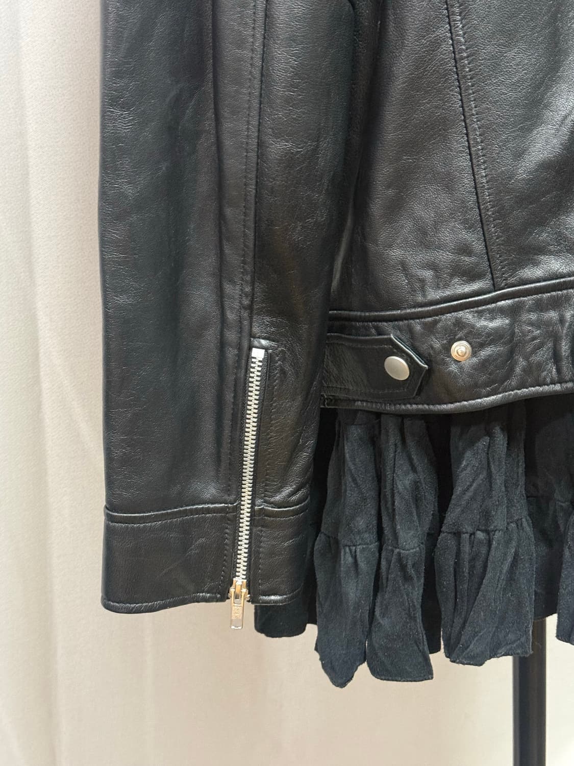 스페로네 lamb skin leather 램스킨 블랙 양가죽자켓 빈티지 상품이미지4