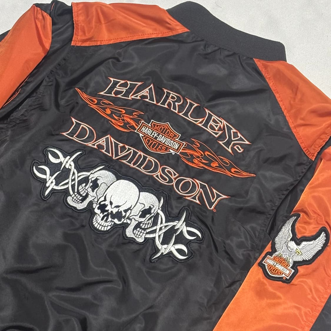 🫶🏻 할리데이비슨 바이커 레드라인 블랙 나일론 자켓 🫶🏻 상품이미지2