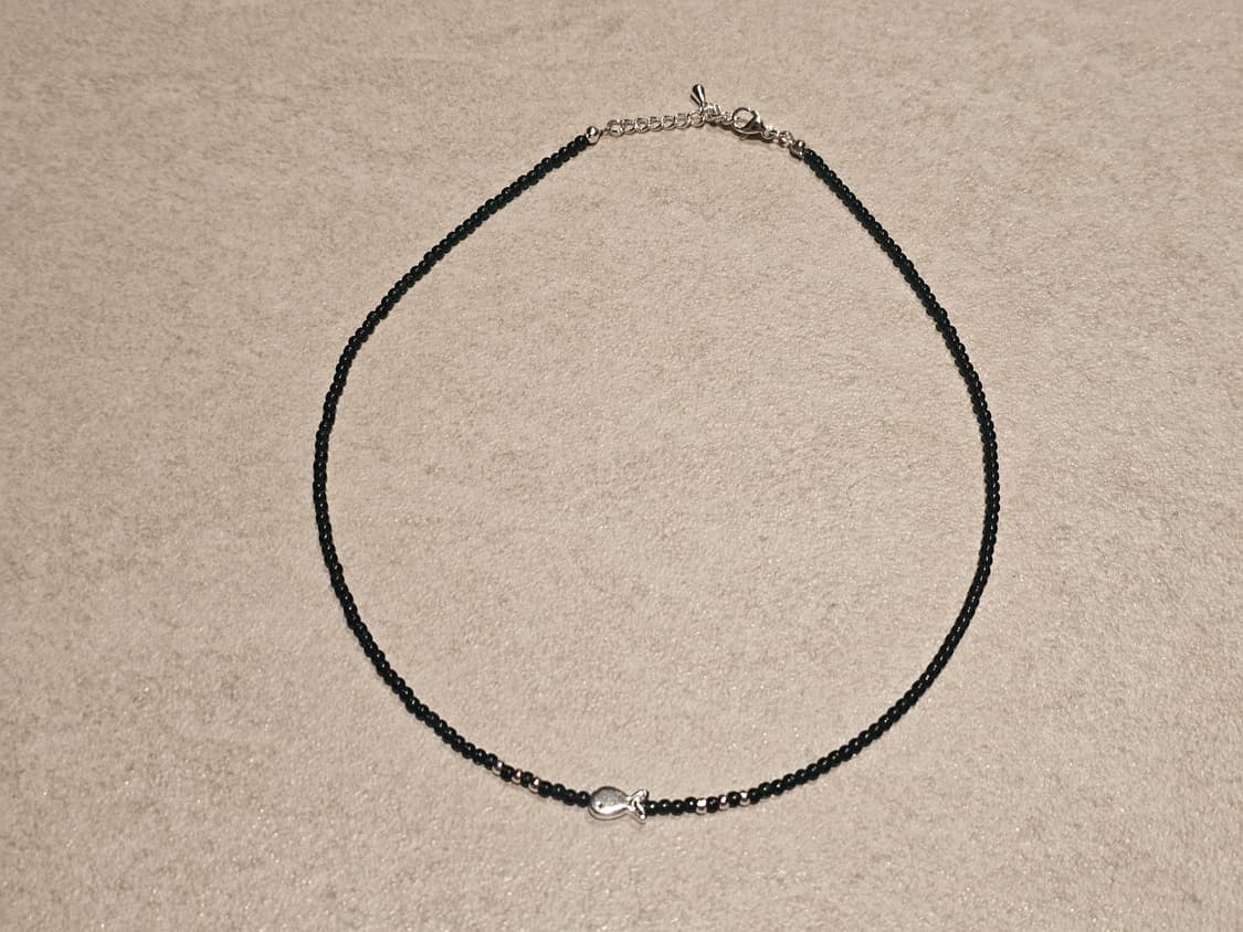 물고기 포인트 비즈 목걸이 (새상품) 상품이미지2