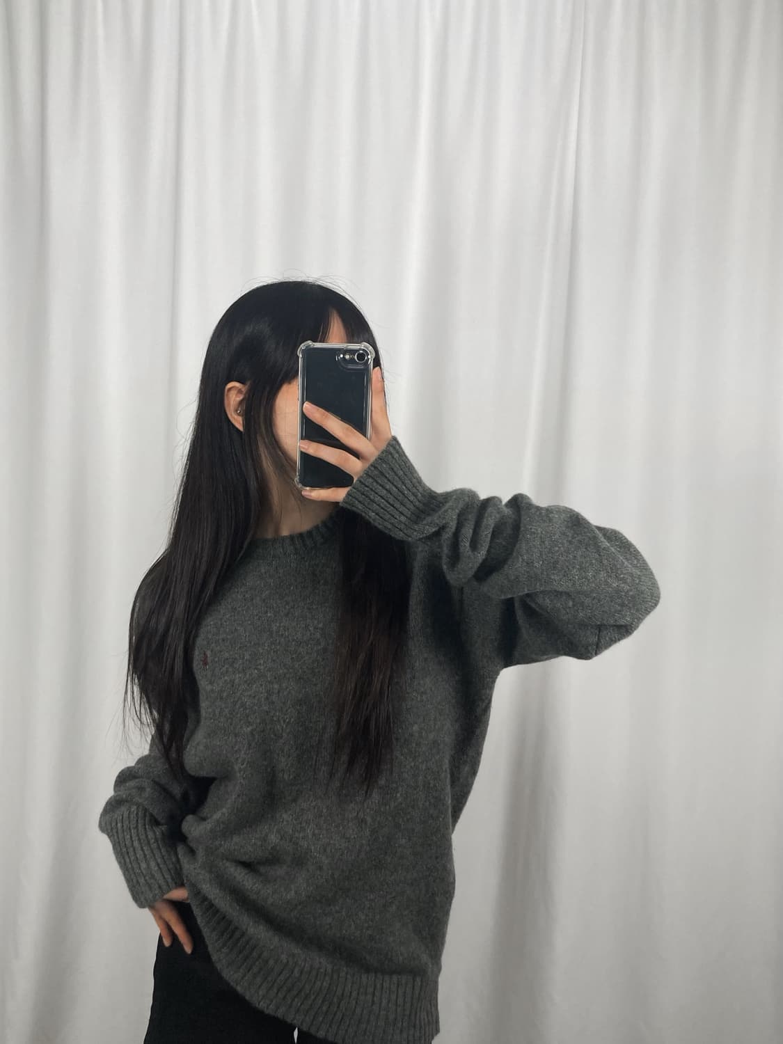 폴로 램스울 그레이 니트 상품이미지2