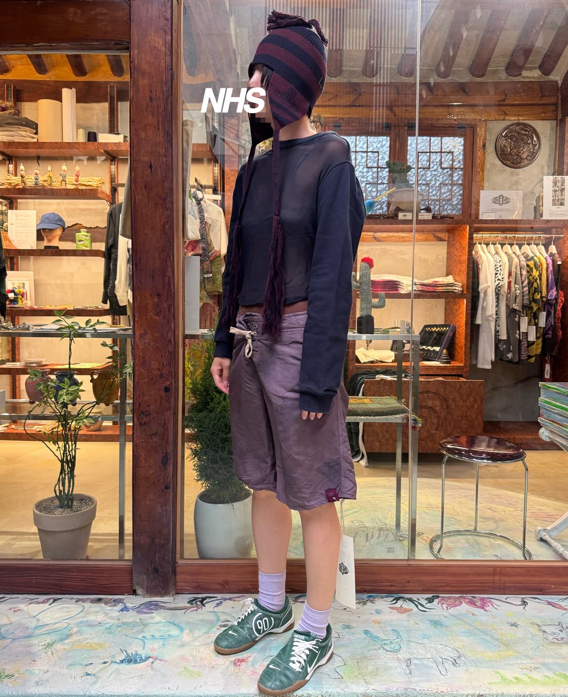 Maxime 2Z Black London purple shorts 상품이미지3