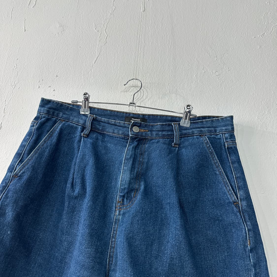 무신사 원턱 와이드 데님 청반바지 36 상품이미지2