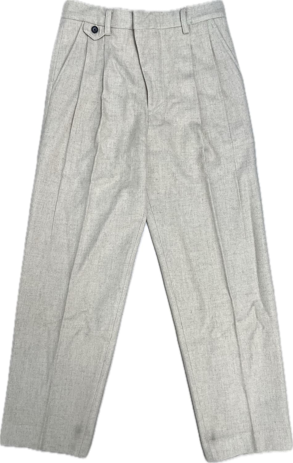 [S] STU 20FW 투턱 루즈핏 슬랙스 아이보리 상품이미지3