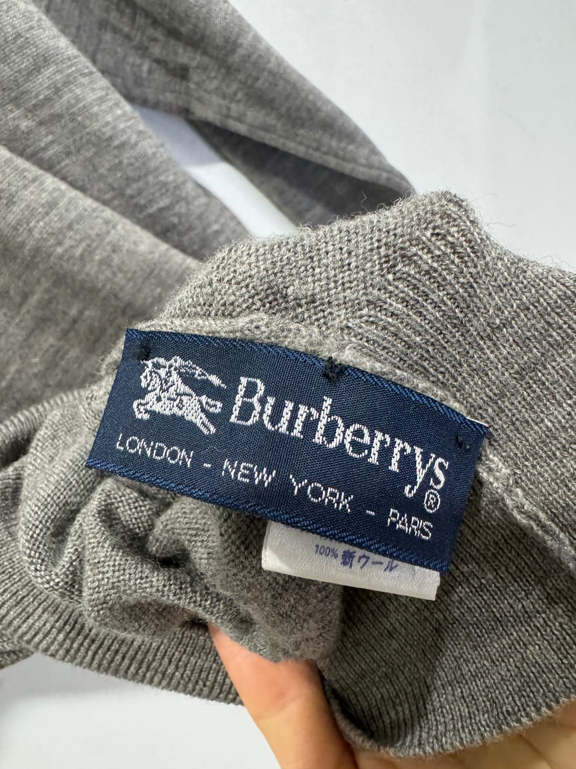 버버리 100% 울 목폴라 니트 M 정품 상품이미지3