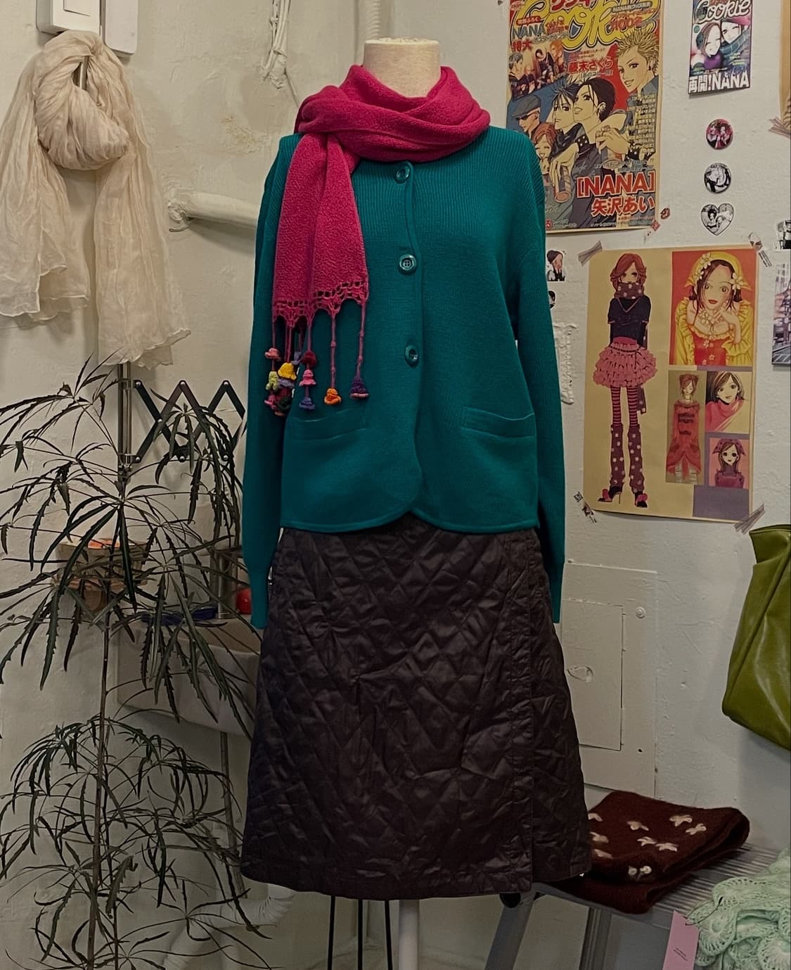 청록 울니트 가디건 [무배]  상품이미지3