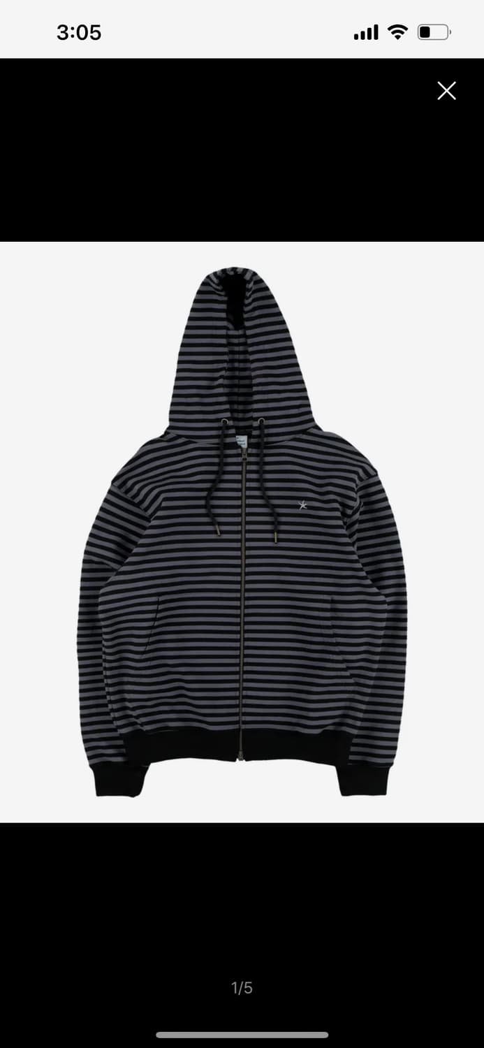 더콜디스트모먼트 TCM 스트라이프 후드 집업 상품이미지1