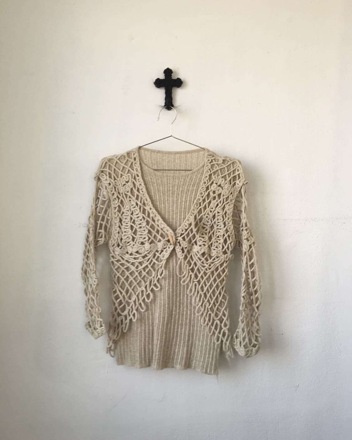 Crochet layered knit 상품이미지2