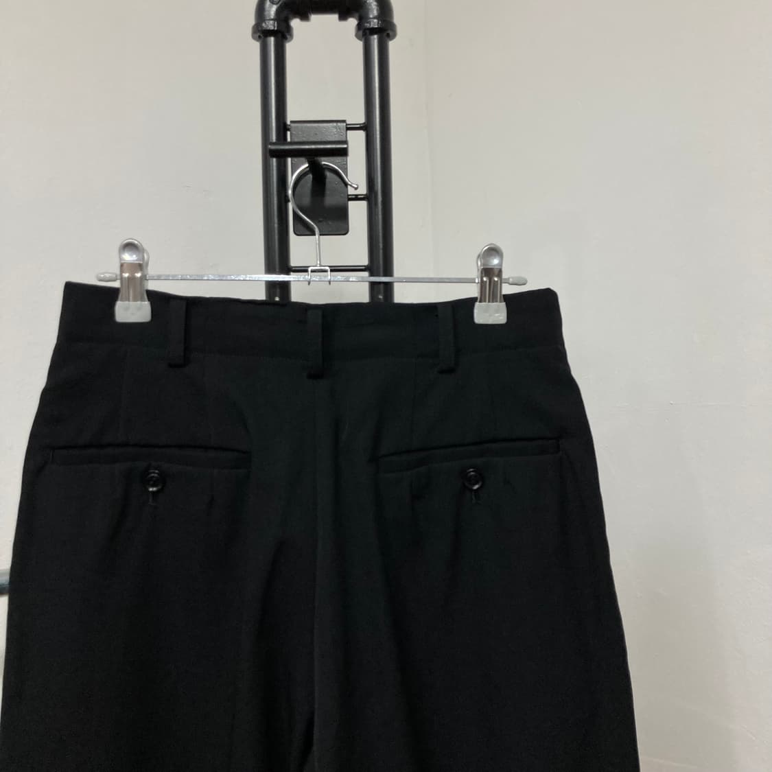 요지 야마모토(Yohji Yamamoto) 턱 디테일 턴업 와이드 슬랙스 상품이미지4