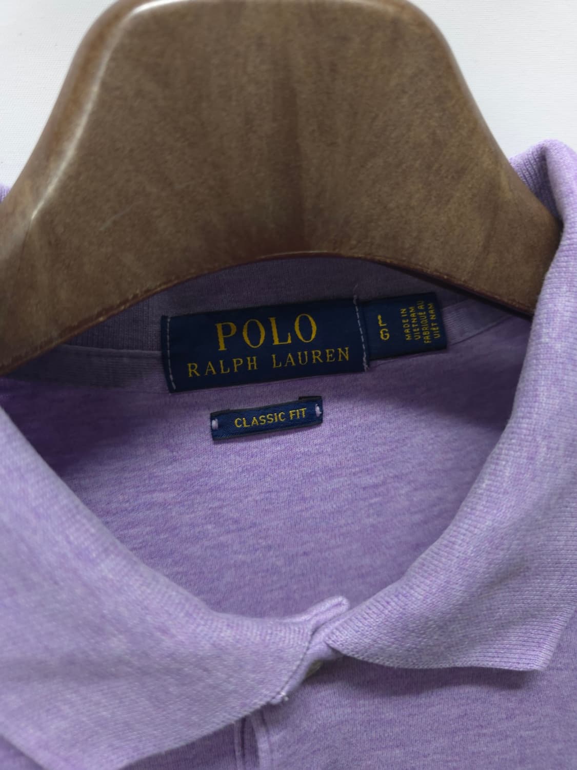 폴로 랄프로렌 클래식핏 반팔 카라티 연보라 (L) 상품이미지6