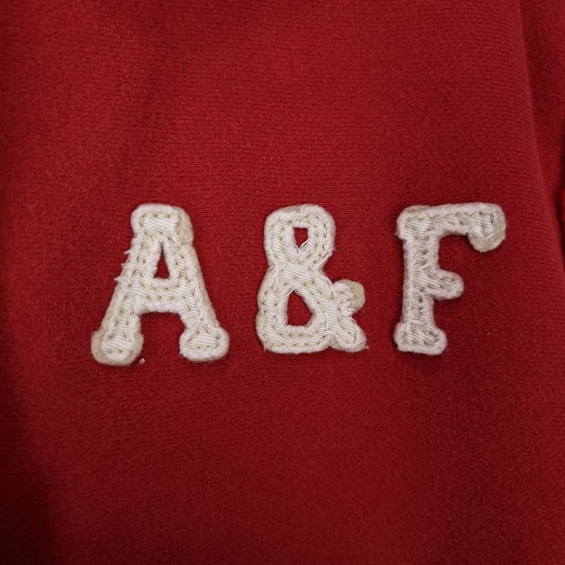 [아베크롬비] Y2K 빅로고 패치 후드 집업 레드 M18523 상품이미지6