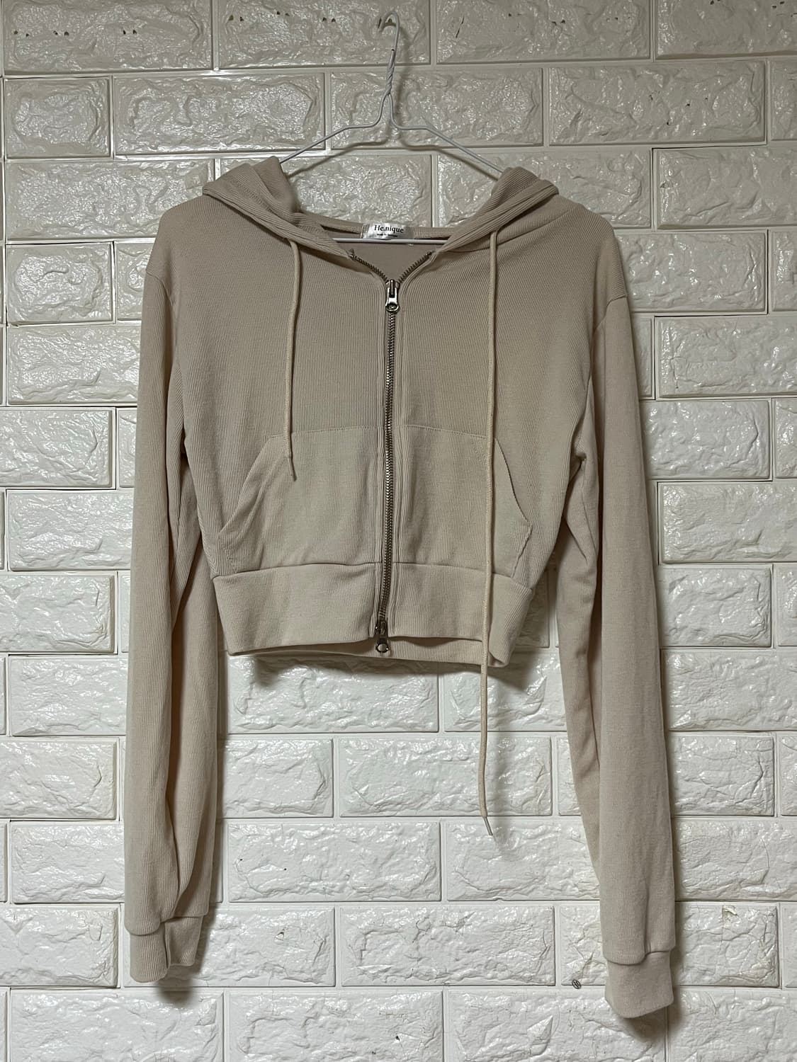 크롭 니트집업 상품이미지1