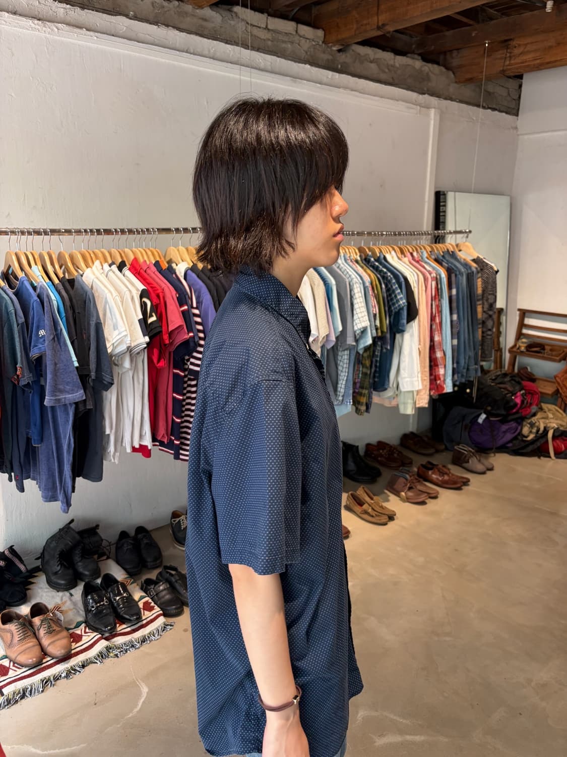 GAP 도트 패턴 반팔 셔츠 XL 상품이미지4