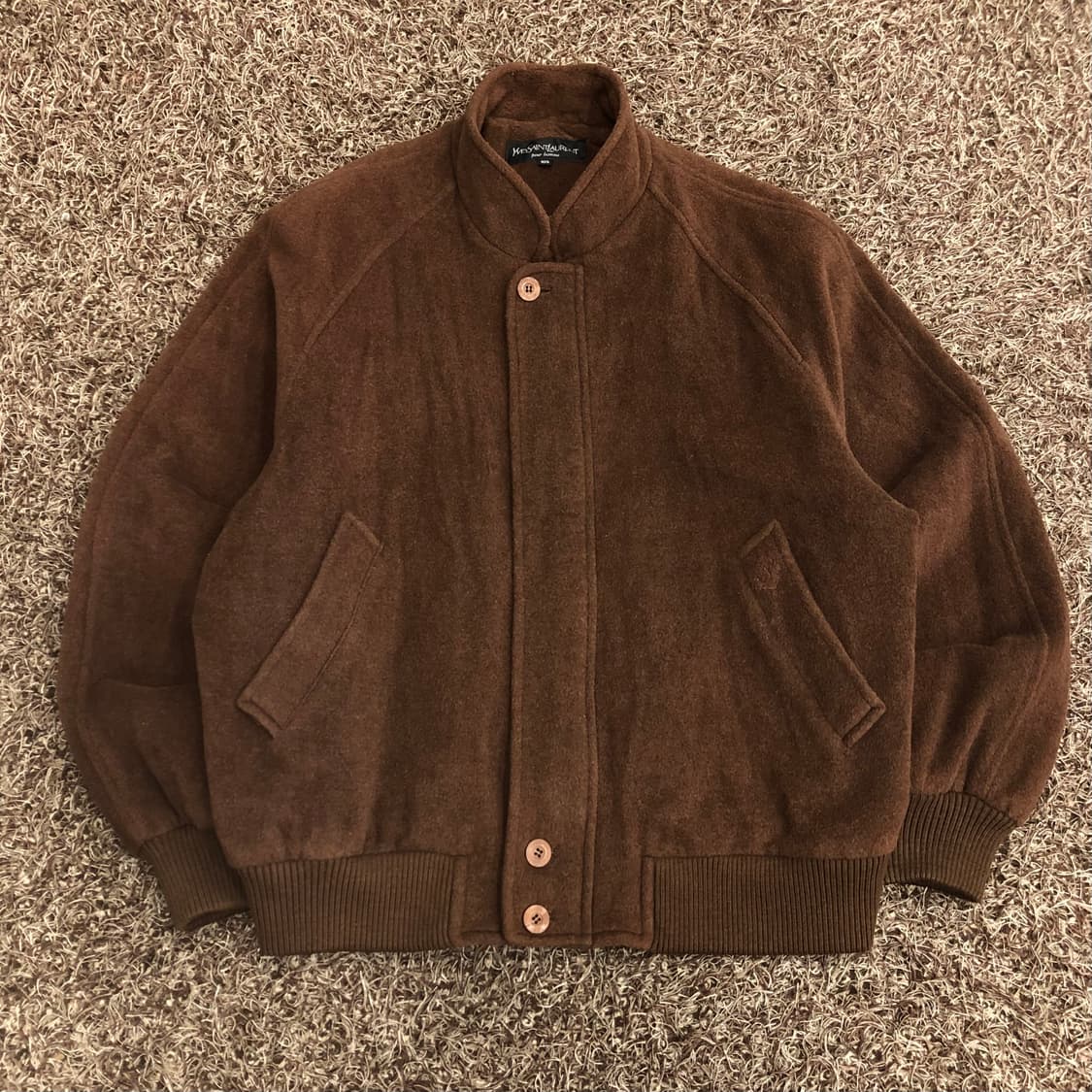 입생로랑 아카이브 울 브라운 미니멀 블루종 자켓 상품이미지1