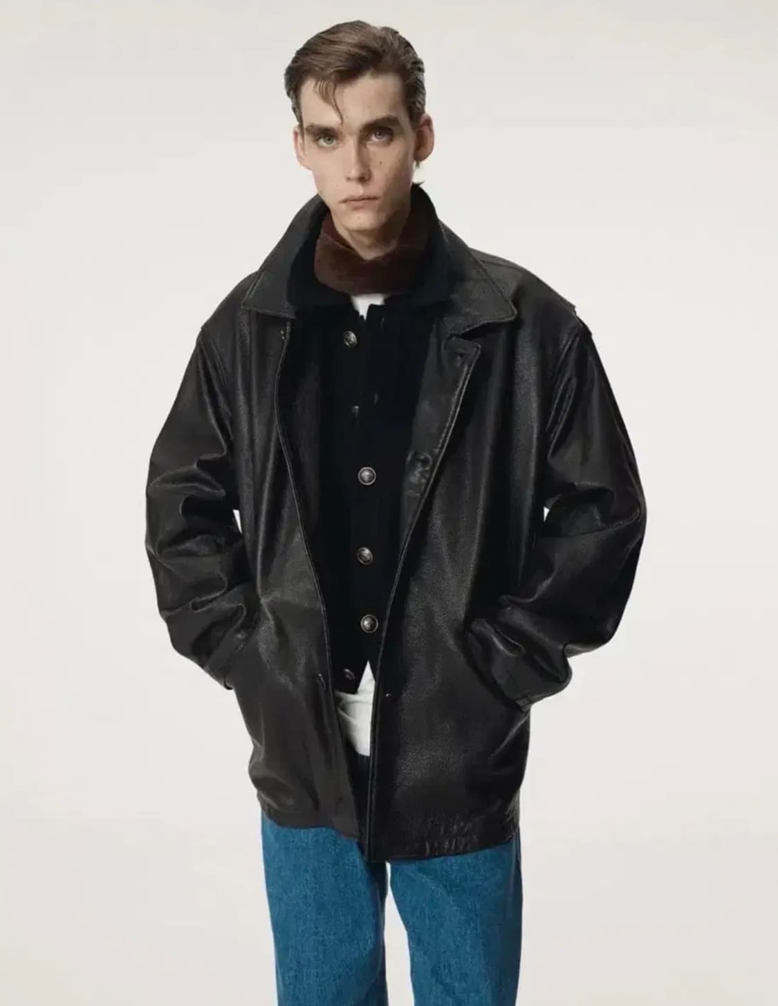 [S] 렉토 빈티지 레더 초어 자켓 상품이미지2