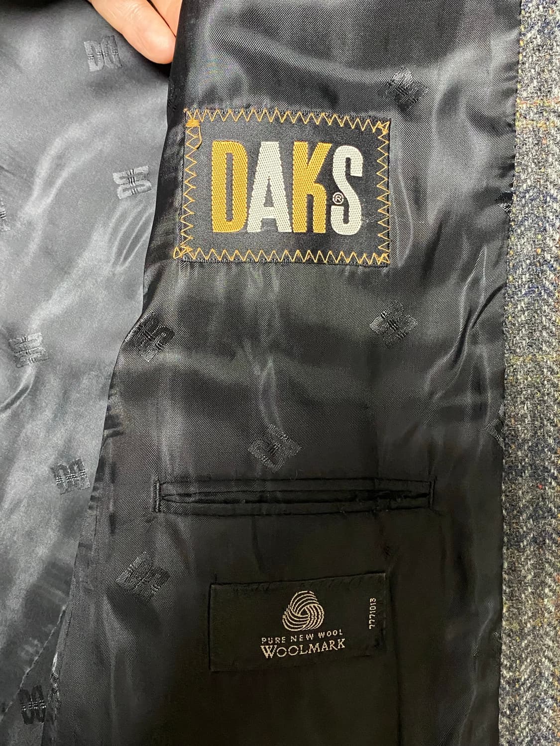 닥스 체크 울 블레이저 자켓 상품이미지3