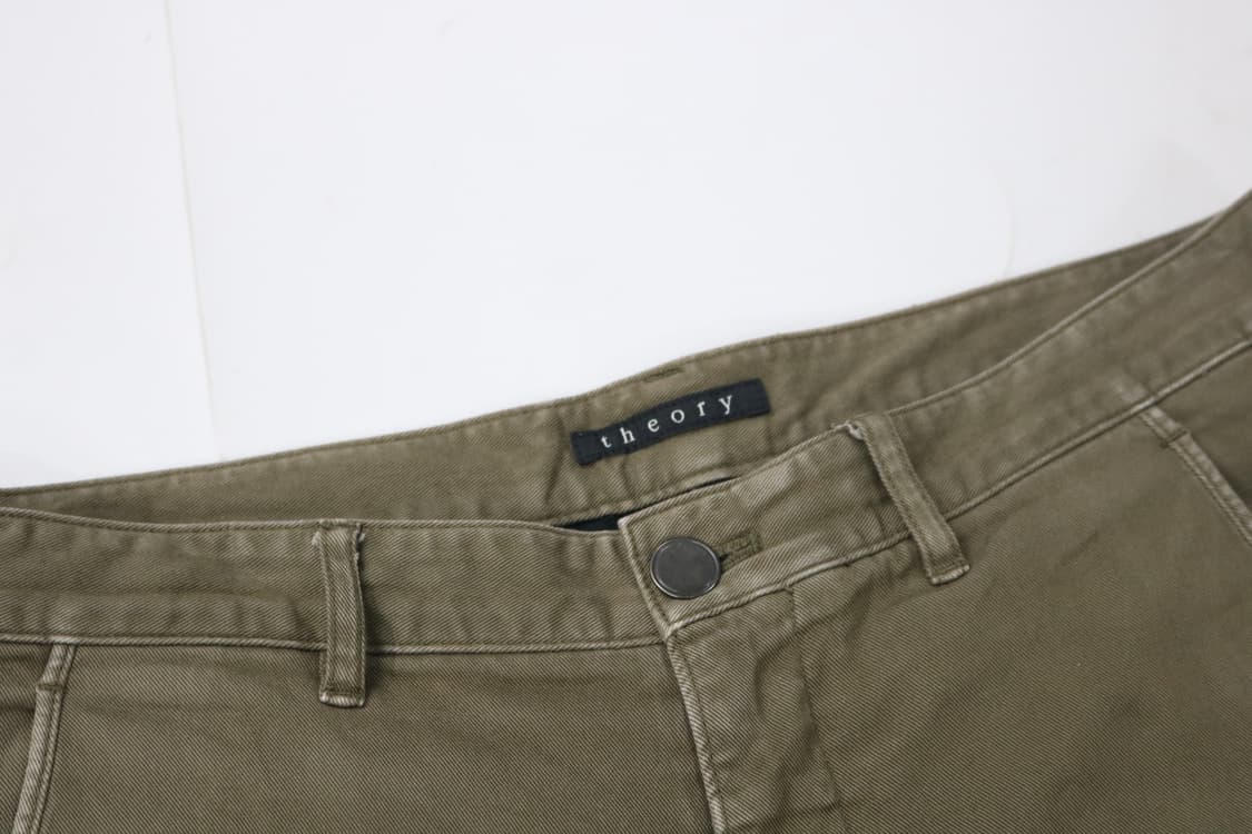 Theory 띠어리 빈티지 카키 바이크 패널 코튼 팬츠 (30) 상품이미지4