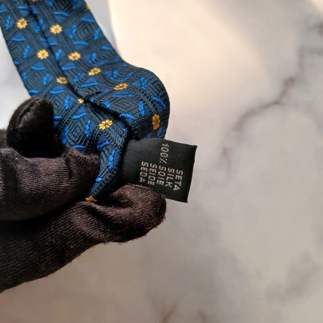 에스 티 듀퐁 실크 블루 자카드 넥타이 9.3cm A+등급 A19626
 상품이미지9