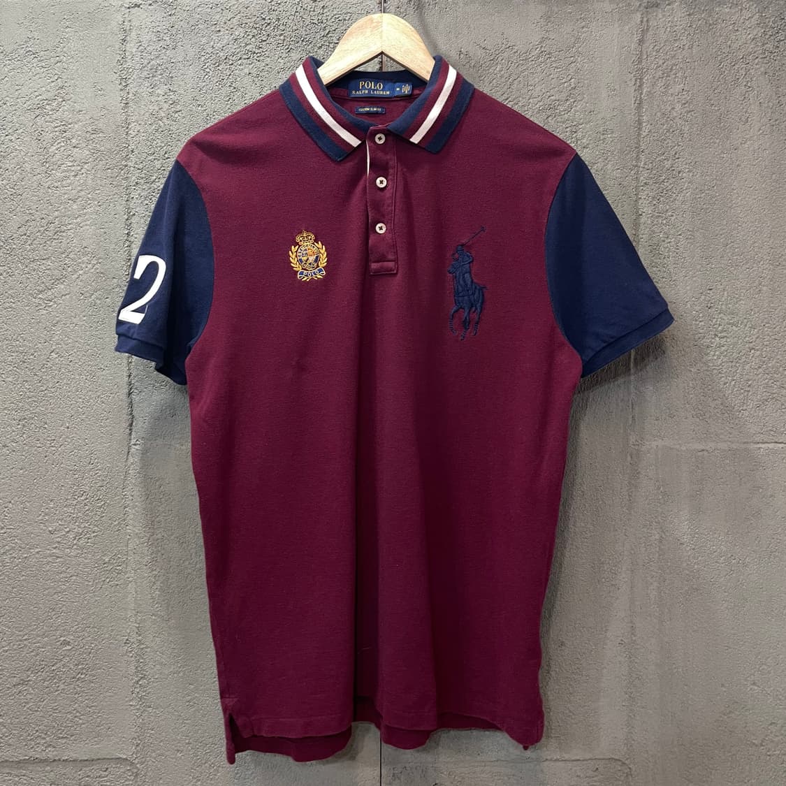 폴로 랄프로렌 버건디 빅포니 카라 티셔츠 상품이미지2