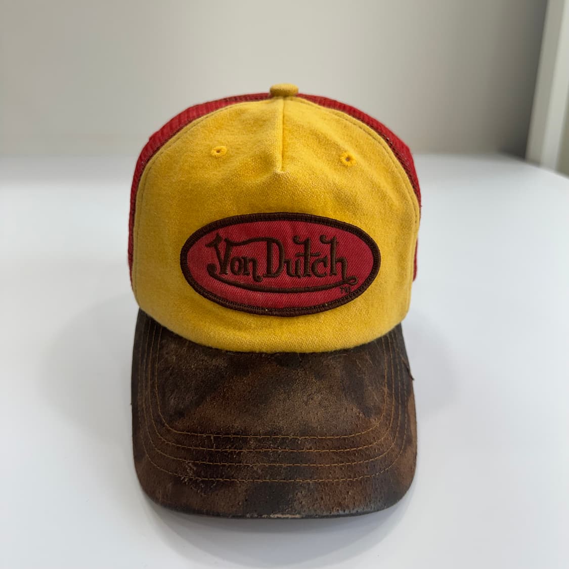 VonDutch 본더치 옐로우 레드 배색 메쉬 볼캡 상품이미지3