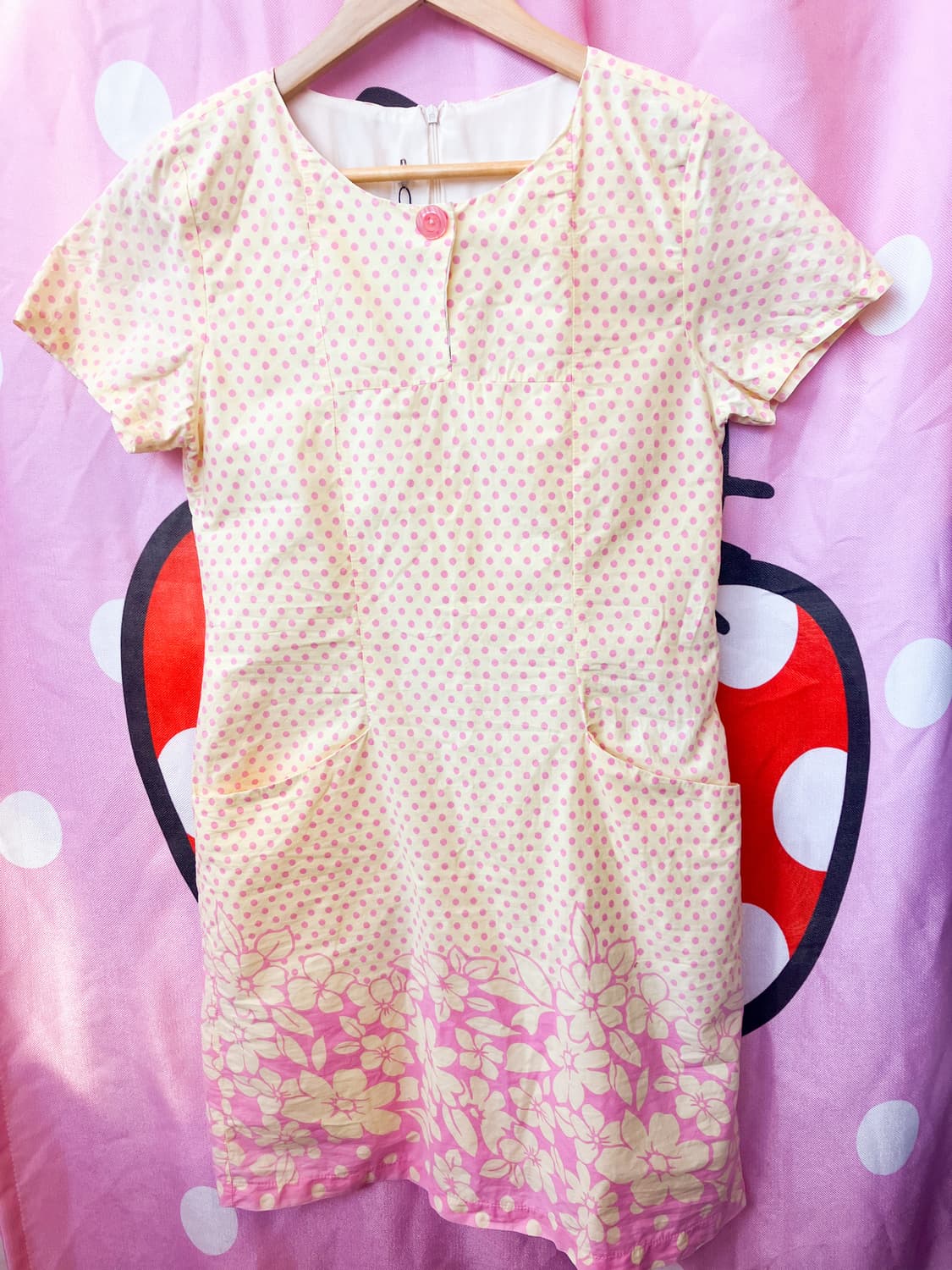 jpn 레몬핑크 도트 원피스 상품이미지1