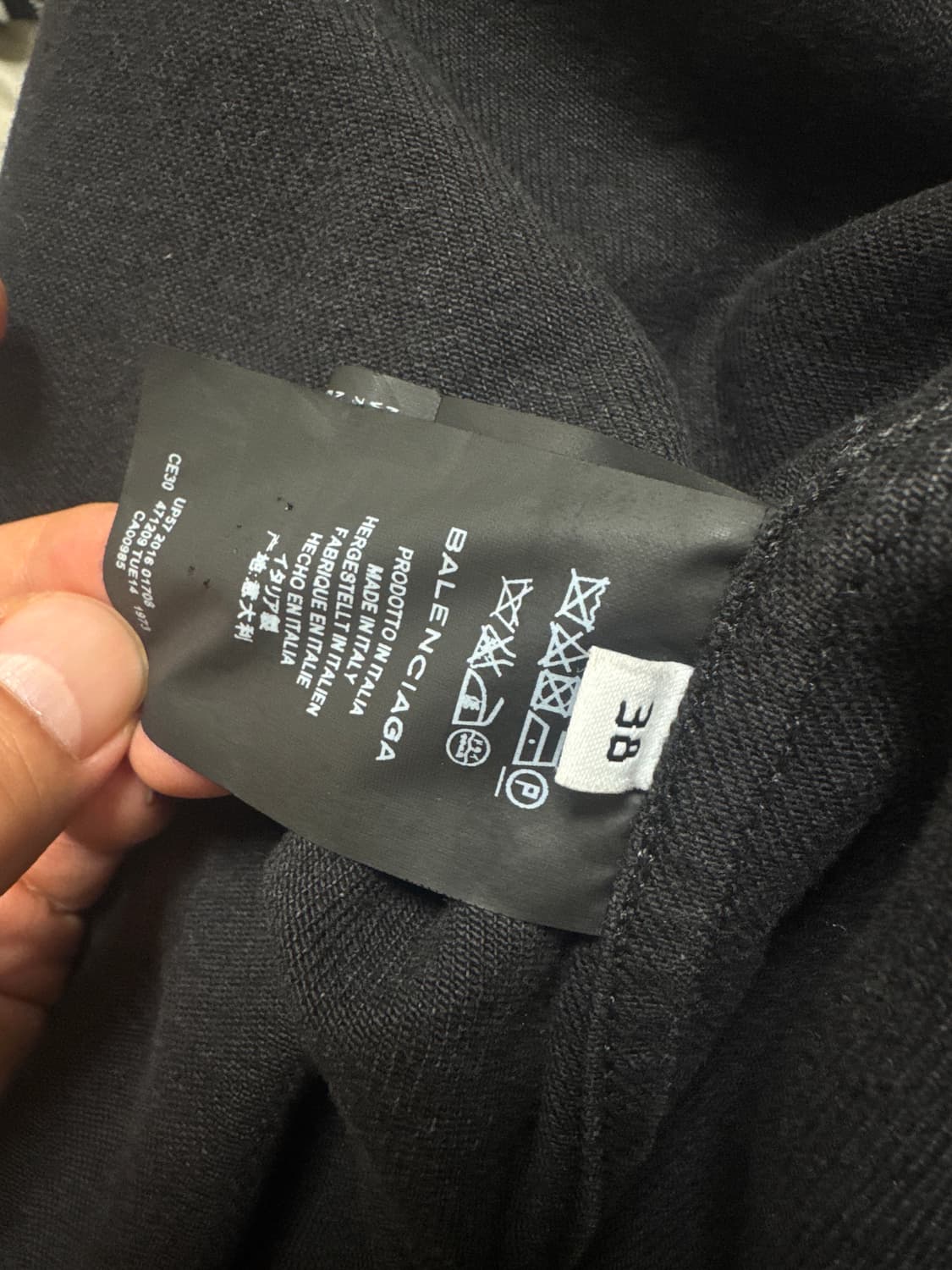 [38] 17SS 발렌시아가 핀치 흑청 데님 상품이미지5