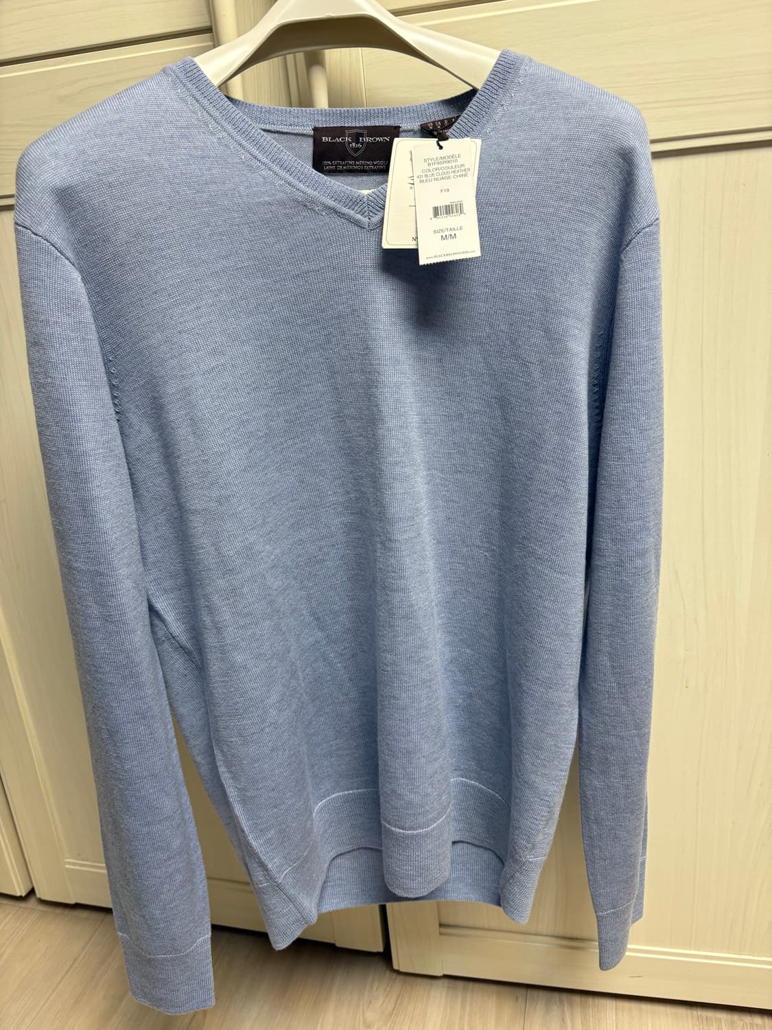 Black Brown 1826 남성 V넥 니트 M 새상품 상품이미지1