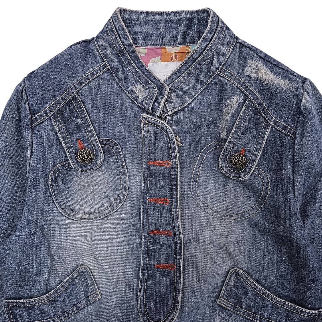 XS CAT'S 데님 레드 자켓 상품이미지3