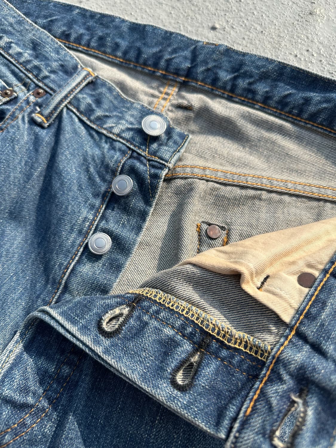 A.Presse 아프레쎄 워시드 와이드 데님 팬츠 30 상품이미지3