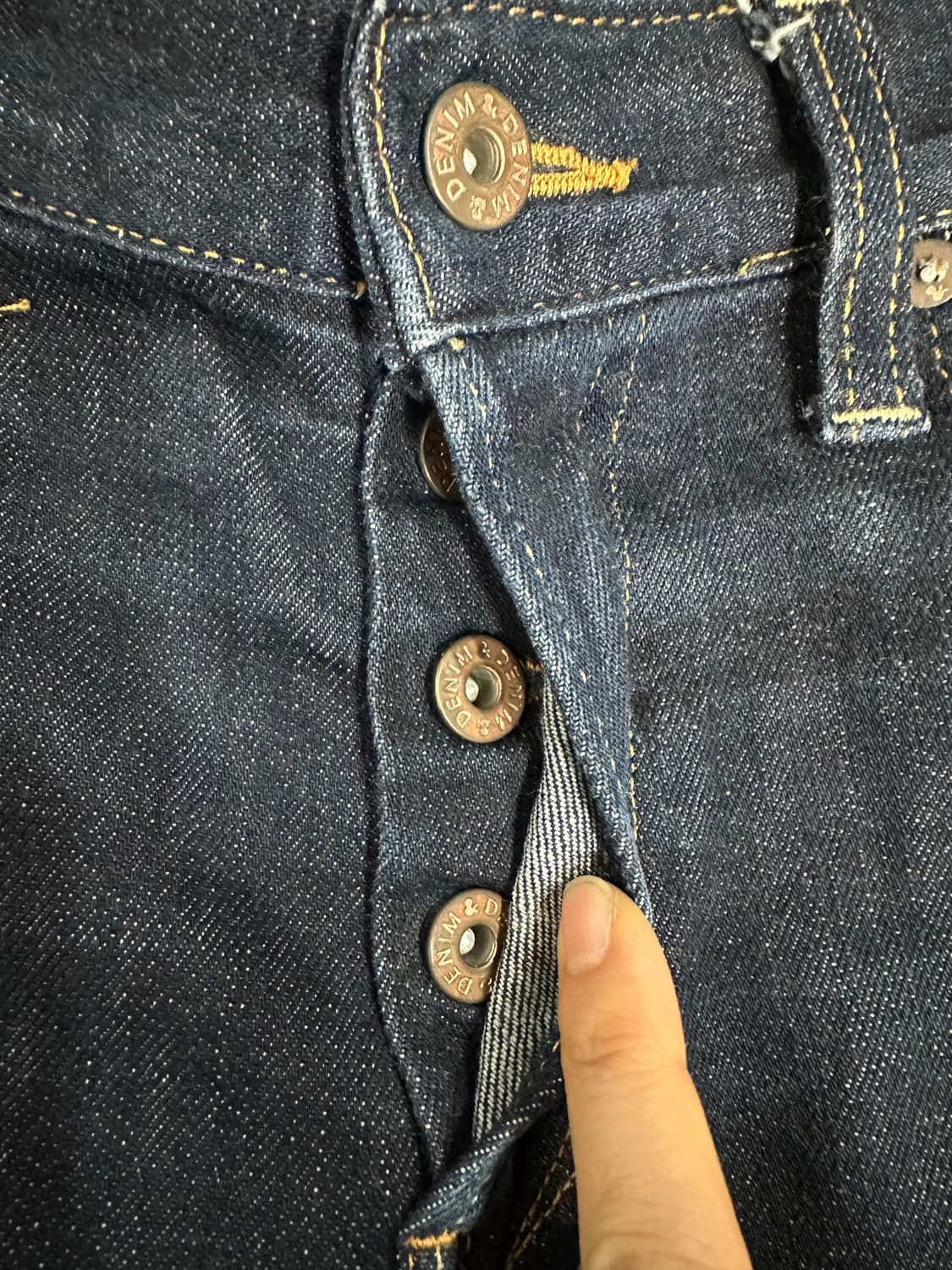 H&M &DENIM 슬림핏 생지 데님 32 로우웨스트 남성 청바지 상품이미지7
