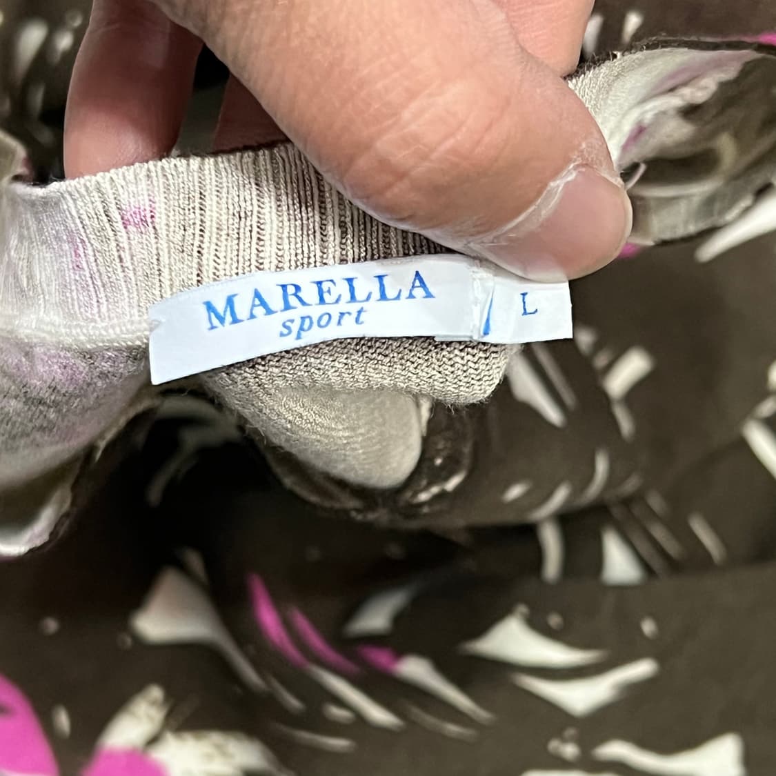  마렐라 스포츠 패턴 라운드넥 가디건 y15837 상품이미지5