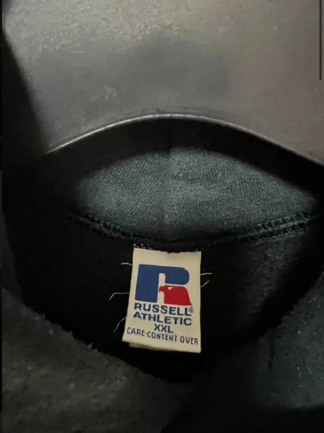 (XXL) 90s 러셀 애슬래틱 50/50 후드 블랙 상품이미지4