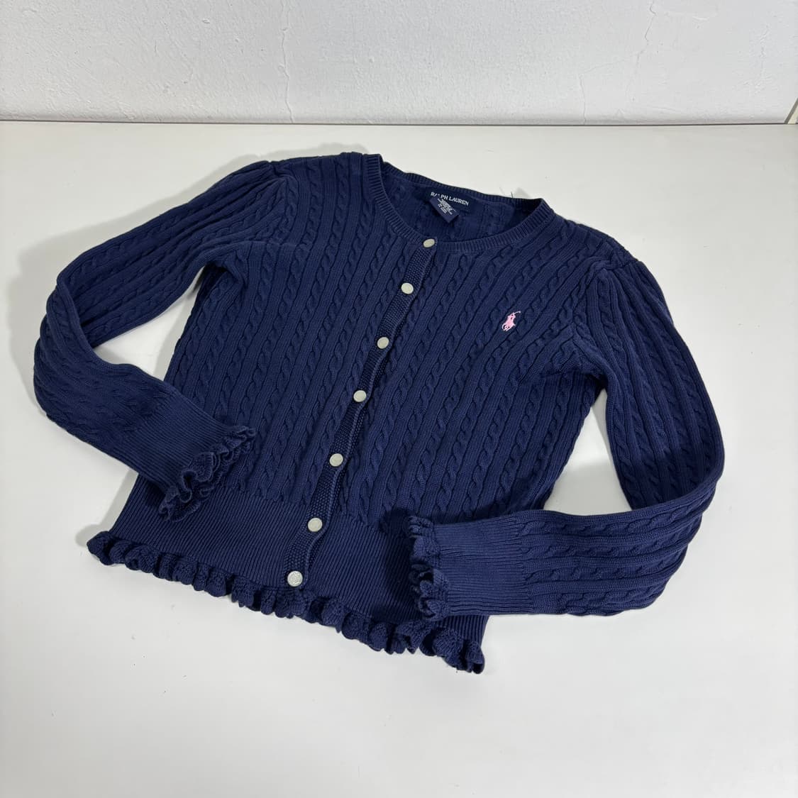 6M 폴로베이비 네이비 6개월 꽈베기가디건 상품이미지1