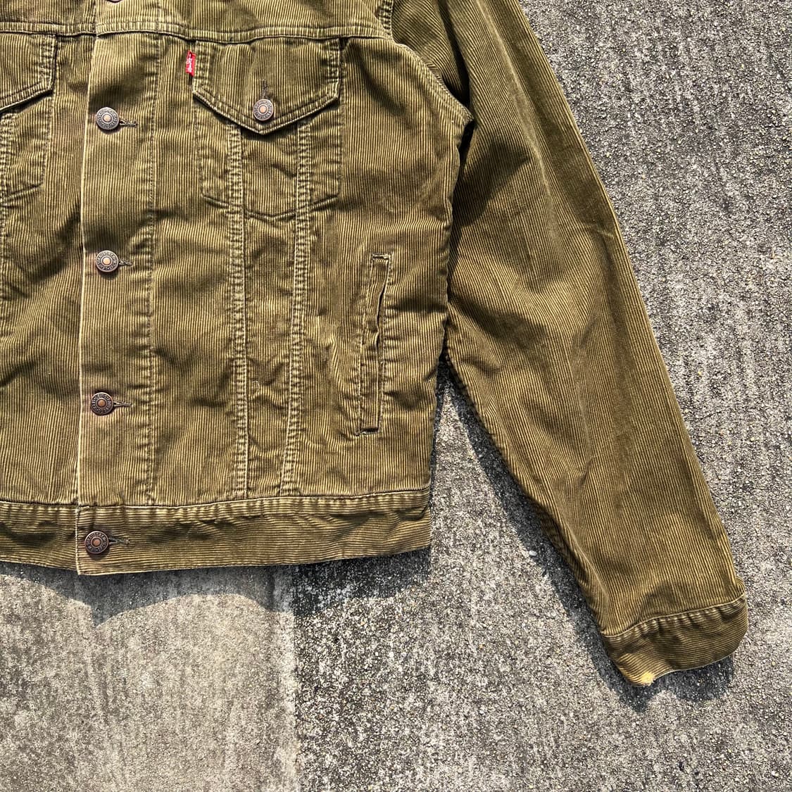 00‘s 리바이스 올리브 그린 코듀로이 자켓 상품이미지4