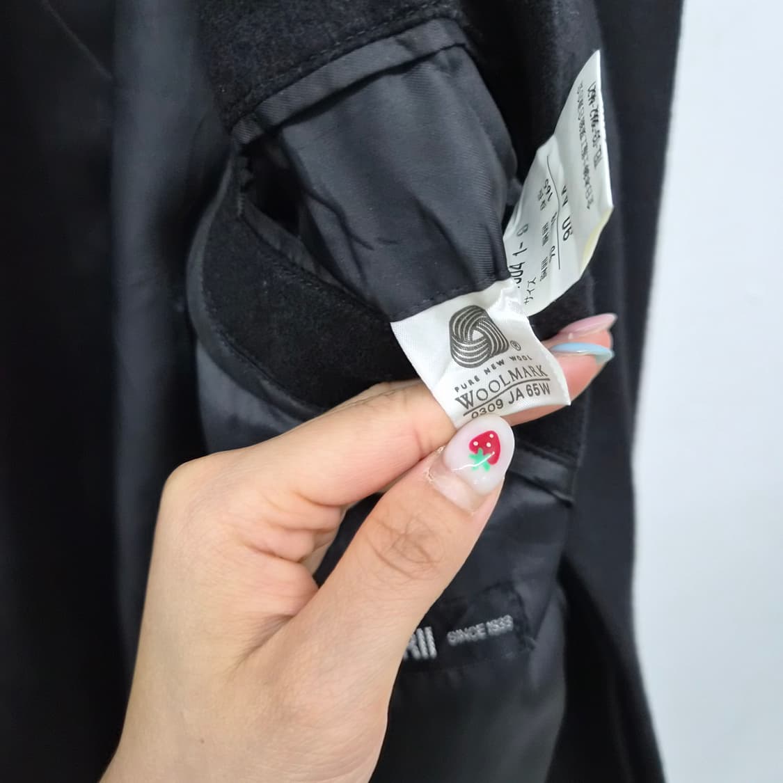 캐시미어 100% 블랙 기본 코트 남녀공용 L 상품이미지8