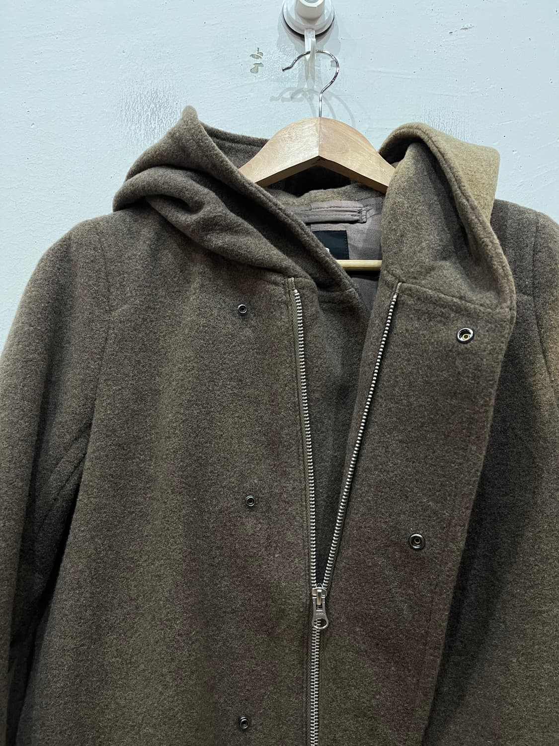 ZUCCA 주카 울 후디 코트 우먼즈 S 상품이미지7