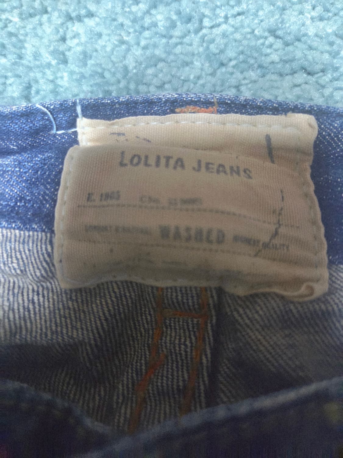 Lolitajeans ロリータジーンズ クロップドボーイズデニ워싱반바지숏자수 상품이미지4