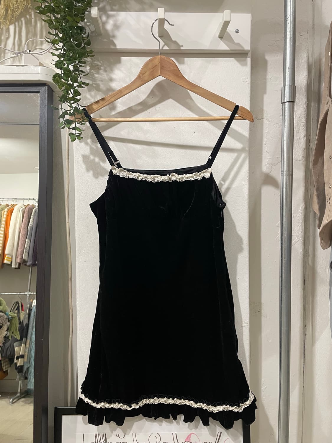 벨벳 레이스 끈원피스 상품이미지7