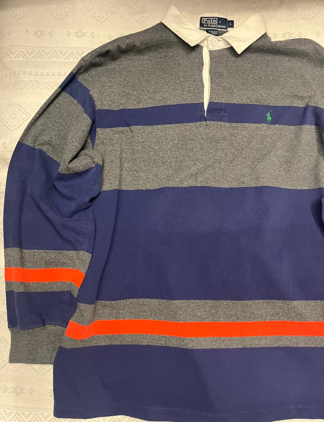 폴로 랄프로렌 스트라이프 럭비 티셔츠 L 상품이미지3