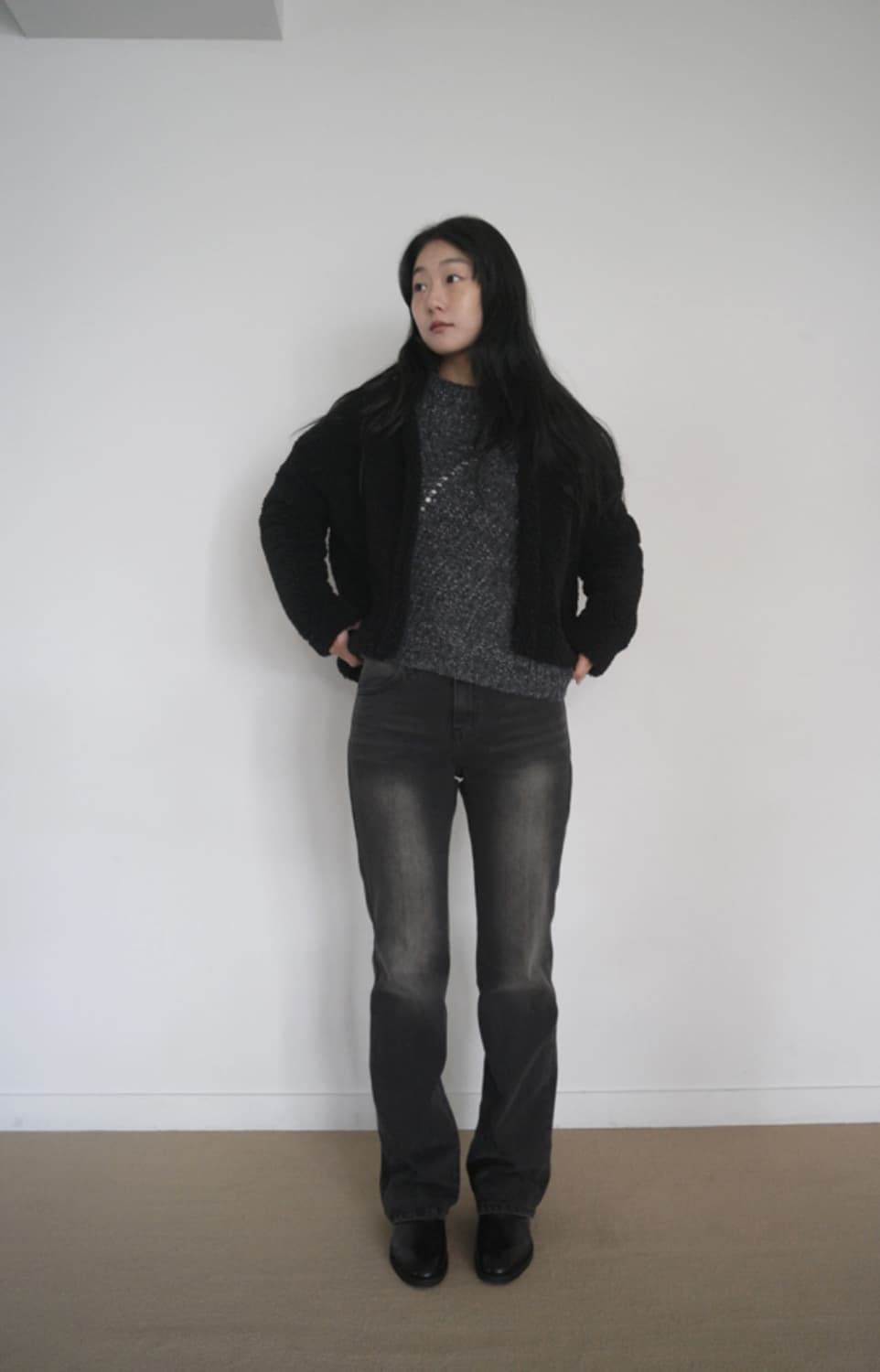 애프터먼데이 워싱데님 흑청 m사이즈 상품이미지6