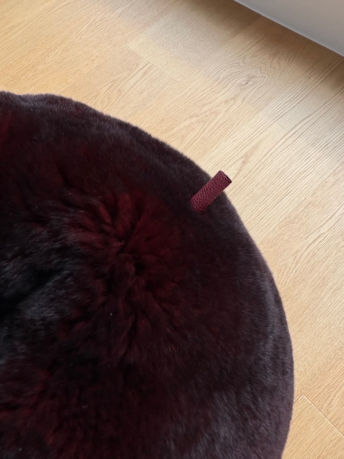 Christian Dior 버건디 토끼털 베레모 상품이미지4