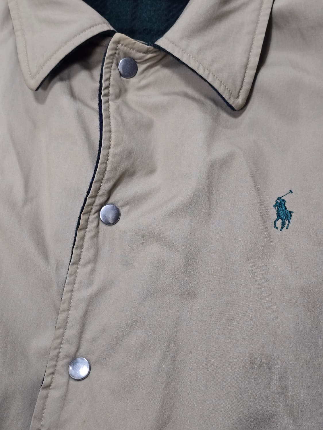 90's 폴로랄프로렌 울&코튼 리버시블 자켓 M 상품이미지4