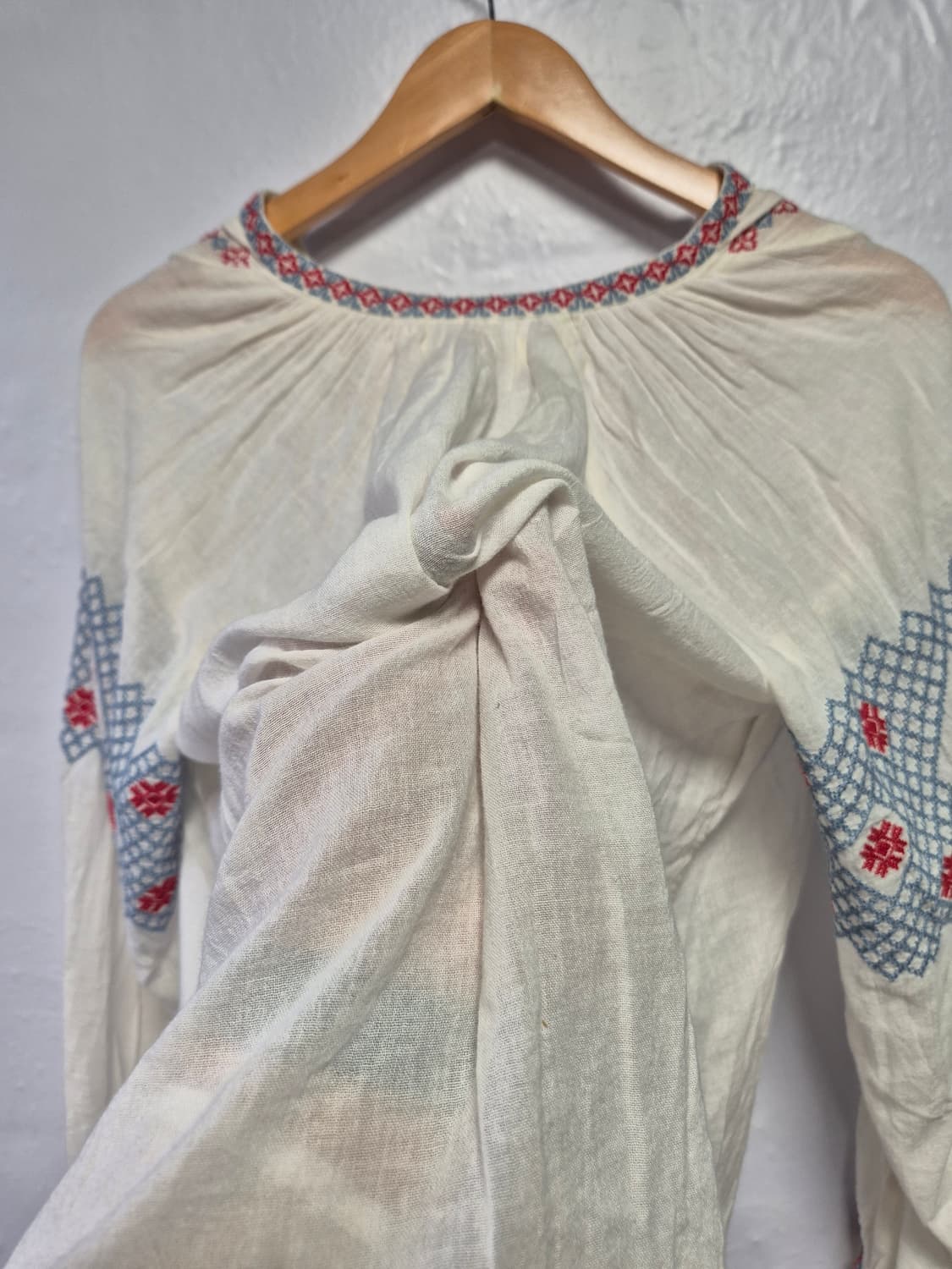데님앤서플라이 랄프로렌 아이보리 자수 블라우스 XS사이즈 상품이미지10