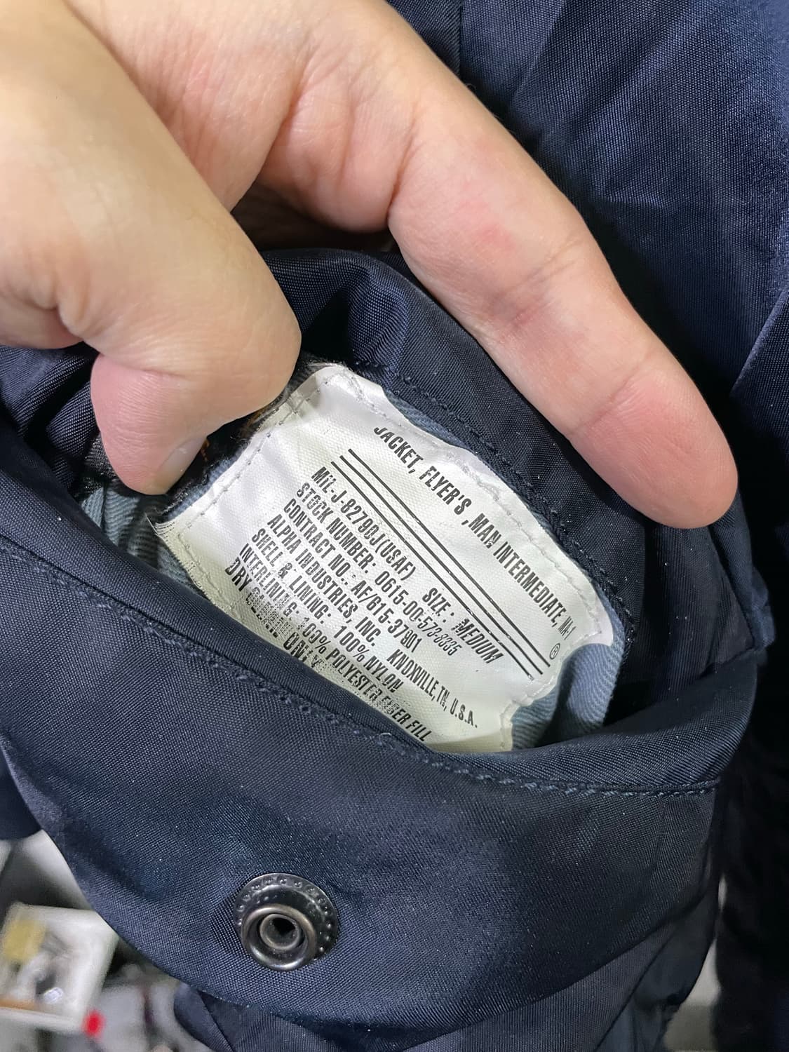 알파인더스트리 MA-1 블루종 봄버 자켓 100-105 나사콜라보 상품이미지8