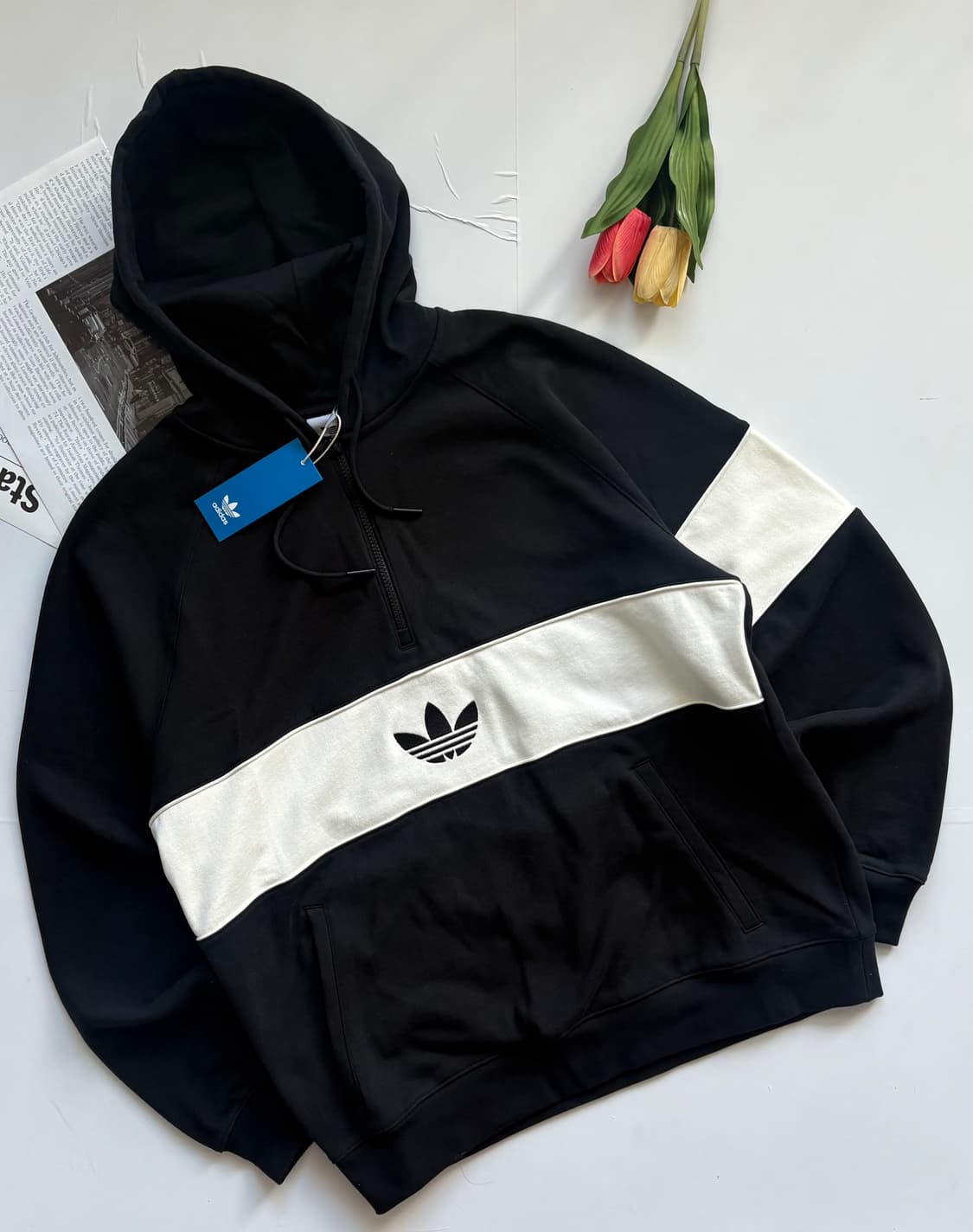 adidas 아디다스 불꽃 하프집업 후드티 상품이미지1